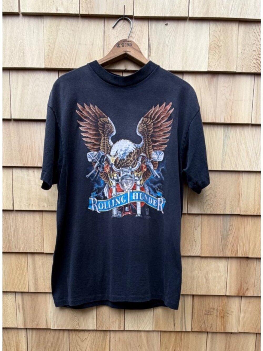Vintage 3D Emblem Rolling Thunder Harley Davidson T-Shirt XL 1993 Made In USA
